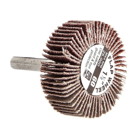 Forney Flap Wheel, Shank Mounted, 1-1/2 in x 1/2 in 60187